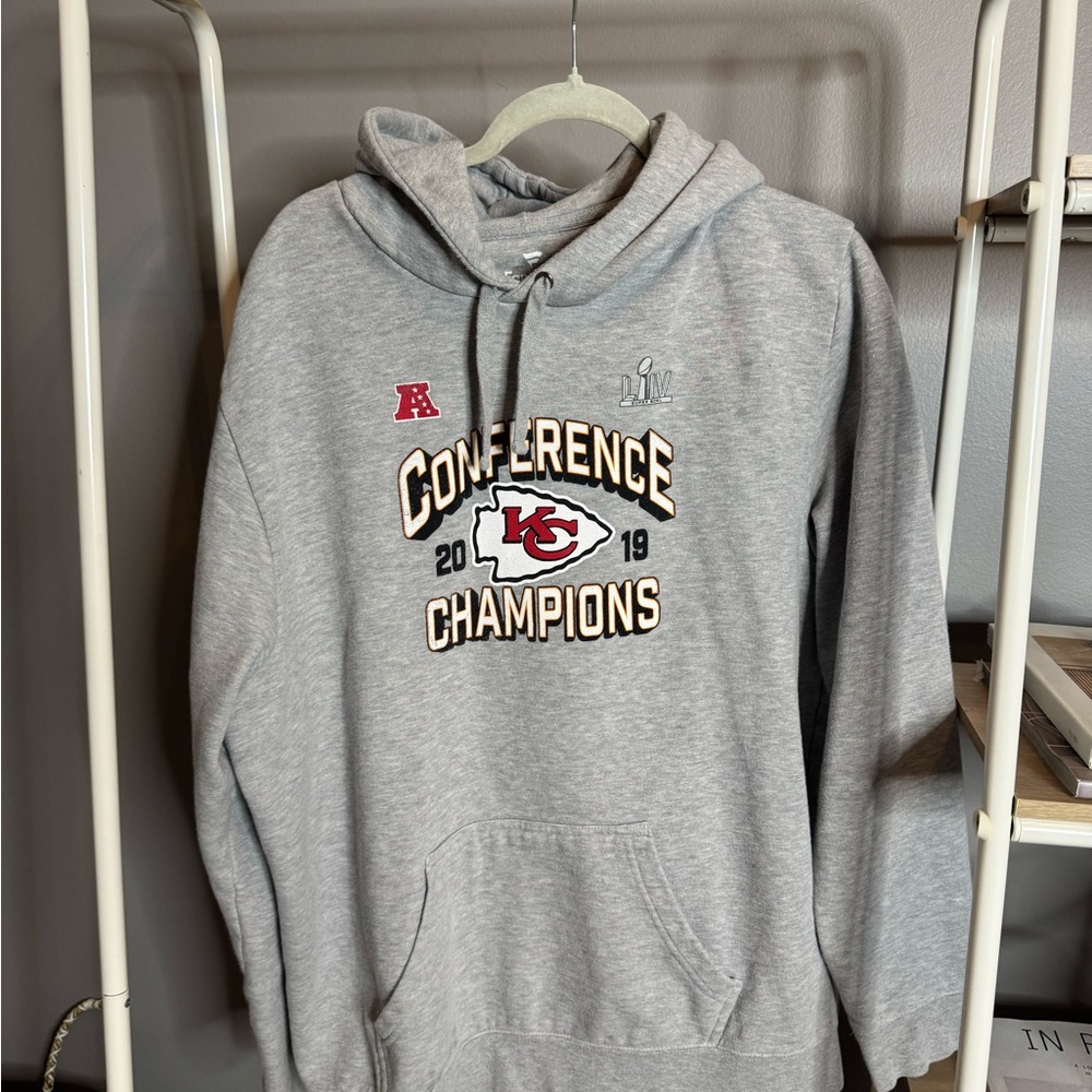 Fanatics Chiefs Gray Conference Champions Hoodie
